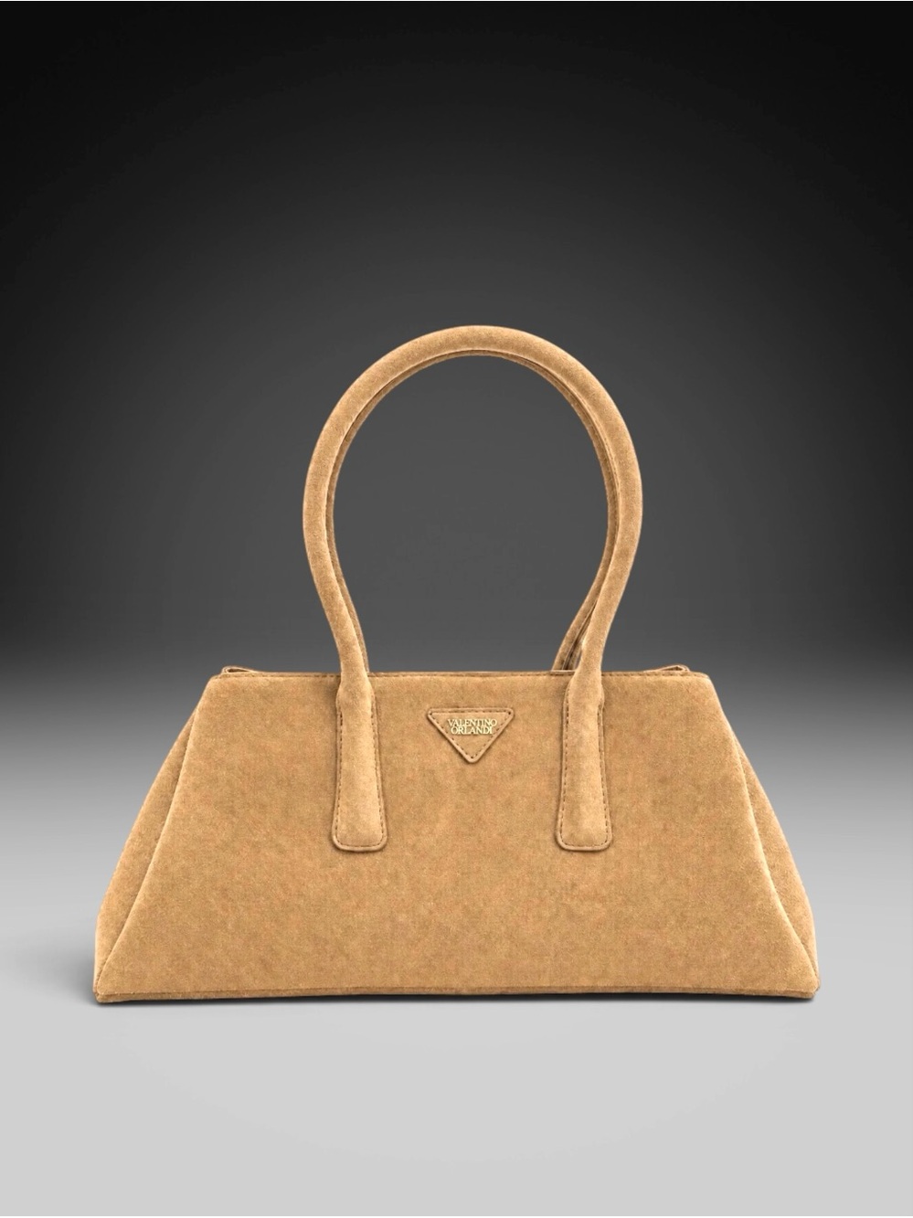Valentino Orlandi “Nelly” (New Style!) Faux Suede Trapezoid Shoulder Bag - NWT